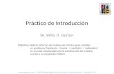 Práctico de Introducción Dr. Willy H. Gerber Objetivos: Aplicar la forma de trabajar de la física para estudiar un problema (hipótesis -> teoría -> medición.