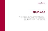 RISKCO Tecnología punta en la industria de gestión de inversiones.