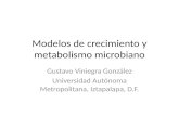 Modelos de crecimiento y metabolismo microbiano Gustavo Viniegra González Universidad Autónoma Metropolitana, Iztapalapa, D.F.