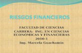 FACULTAD DE CIENCIAS CARRERA: ING. EN CIENCIAS ECONÓMICAS Y FINANCIERAS 2010-1 Ing. Marcela Guachamín.