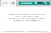 México Compromiso de todos Segundo Informe Trimestral de Actividades de la Comisión Intersecretarial para la Instrumentación de la Cruzada contra el Hambre.