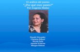 El análisis del poema “¿Por qué esos panes?” Por: Eugenia Muñoz Donald Alexander Christine Billard Nicole Earle Annette Francese Morgan Hobson.
