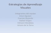 Estrategias de Aprendizaje Visuales Integrantes del equipo Jesus Aguayo Damian Bujanda Rafael Virgen Miriam Mendiola Arturo de la Torre.