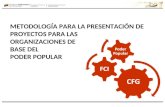CFG FCI Poder Popular METODOLOGÍA PARA LA PRESENTACIÓN DE PROYECTOS PARA LAS ORGANIZACIONES DE BASE DEL PODER POPULAR.