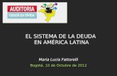 Maria Lucia Fattorelli Bogotá, 10 de Octubre de 2012 EL SISTEMA DE LA DEUDA EN AMÉRICA LATINA.