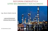 Ing. Rocío Nahle García UNIVERSIDAD VERACRUZANA 15 Noviembre 2014 REFORMA ENERGÉTICA LEYES SECUNDARIAS Y SUS ALCANCES.