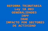 REFORMA TRIBUTARIA Ley 18.083 GENERALIDADES IRPF IRAE IMPACTO POR SECTORES DE ACTIVIDAD.
