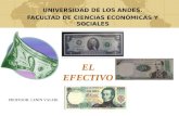 EL EFECTIVO UNIVERSIDAD DE LOS ANDES. FACULTAD DE CIENCIAS ECONÓMICAS Y SOCIALES PROFESOR: LENIN VALERI.