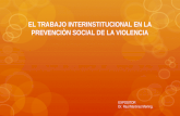 EL TRABAJO INTERINSTITUCIONAL EN LA PREVENCIÒN SOCIAL DE LA VIOLENCIA EXPOSITOR Dr. Raúl Martínez Merling.