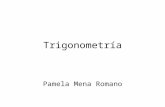 Trigonometría Pamela Mena Romano. Introducción En el siglo III a.C. los griegos, estudiando las relaciones entre los ángulos y los lados de un triángulo,
