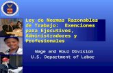 Ley de Normas Razonables de Trabajo: Exenciones para Ejecutivos, Administradores y Profesionales Wage and Hour Division U.S. Department of Labor.