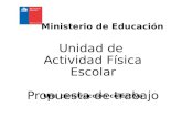 Ministerio de Educación Unidad de Actividad Física Escolar Propuesta de trabajo Una construcción colectiva.