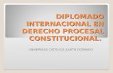 DIPLOMADO INTERNACIONAL EN DERECHO PROCESAL CONSTITUCIONAL. UNIVERSIAD CATOLICA SANTO DOMINGO.