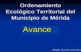 Ordenamiento Ecológico Territorial del Municipio de Mérida Avance Mérida, Yucatán, junio del 2006.