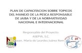 PLAN DE CAPACITACION SOBRE TOPICOS DEL MANEJO DE LA PESCA RESPONSABLE DE JAIBA Y DE LA NORMATIVIDAD NACIONAL E INTERNACIONAL Responsable del Proyecto: