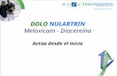 DOLO NULARTRIN Meloxicam - Diacereína Actúa desde el inicio.