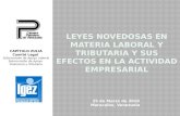 25 de Marzo de 2010 Maracaibo, Venezuela CAPÍTULO ZULIA Comité Legal Subcomisión de Apoyo Laboral Subcomisión de Apoyo Financiero y Tributario.