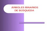 ÁRBOLES BINARIOS DE BÚSQUEDA.  Un Árbol Binario de Búsqueda (ABB) es un árbol binario que contiene información ordenada según una llave (valor) de búsqueda.