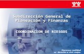 Subdirección General de Planeación y Finanzas COORDINACION DE RIESGOS.