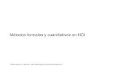 Métodos formales y cuantitativos en HCI Tomás Laurenzo – inpercom - .
