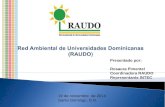 Presentado por: Rosaura Pimentel Coordinadora RAUDO Representante INTEC 19 de noviembre de 2014 Santo Domingo, D.N.