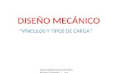 DISEÑO MECÁNICO “VÍNCULOS Y TIPOS DE CARGA” Universidad Antonio Nariño, Puerto Colombia / Ing. Jorge González Coneo.