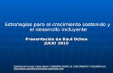 Estrategias para el crecimiento sostenido y el desarrollo incluyente Presentación de Raul Ochoa JULIO 2010 Elaboración propia sobre datos Elaboración propia.