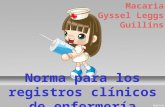 Norma para los registros clínicos de enfermería Macaria Gyssel Leggs Guillins.
