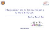 Integración de la Comunidad a la Red Enlaces Centro Zonal Sur Junio de 2002.