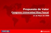 Propuesta de Valor Congreso Universidad Blas Pascal 12 de Mayo de 2006.