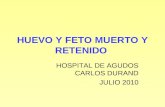 HUEVO Y FETO MUERTO Y RETENIDO HOSPITAL DE AGUDOS CARLOS DURAND JULIO 2010.