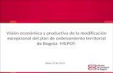 Visión económica y productiva de la modificación excepcional del plan de ordenamiento territorial de Bogotá -MEPOT- Mayo 24 de 2013.