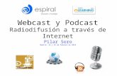 Webcast y Podcast Radiodifusión a través de Internet Pilar Soro Madrid, 24 y 25 de febrero de 2010.