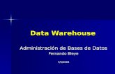 Data Warehouse Administración de Bases de Datos Fernando Bleye 7/5/2003.