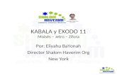 KABALA y EXODO 11 Moisés – Jetro – Zifora Por: Eliyahu BaYonah Director Shalom Haverim Org New York.