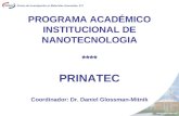 PROGRAMA ACADÉMICO INSTITUCIONAL DE NANOTECNOLOGIA **** PRINATEC Coordinador: Dr. Daniel Glossman-Mitnik.