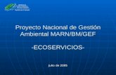 Proyecto Nacional de Gestión Ambiental MARN/BM/GEF -ECOSERVICIOS- Julio de 2005 Ministerio de Medio Ambiente y Recursos Naturales República de El Salvador.