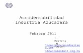 Accidentabilidad Industria Azucarera leonard@leonardmertens.com simapromex@oit.org.mx Febrero 2011 L. Mertens M Falcon.