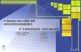 FINANCIACIÓN DE UNIVERSIDADES Y CONSEJOS SOCIALES Carlos Gentil González.