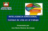 INTELIGENCIA EMOCIONAL Calidad de vida en el trabajo INTELIGENCIA EMOCIONAL Calidad de vida en el trabajo Presentado por Ana Marta Moreno de Araujo.