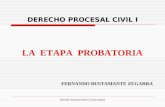 Estudio Bustamante & Asociados DERECHO PROCESAL CIVIL I LA ETAPA PROBATORIA FERNANDO BUSTAMANTE ZEGARRA.