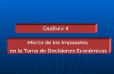 Capítulo 4 Efecto de los Impuestos en la Toma de Decisiones Económicas.