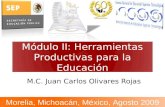 Módulo II: Herramientas Productivas para la Educación M.C. Juan Carlos Olivares Rojas Morelia, Michoacán, México, Agosto 2009.