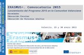 Servicio Español para la Internacionalización de la Educación ERASMUS+: EDUCACIÓN ESCOLAR y de PERSONAS ADULTAS Valencia, 29 y 30 enero 2015 ERASMUS+.