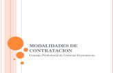 MODALIDADES DE CONTRATACION Consejo Profesional de Ciencias Económicas.