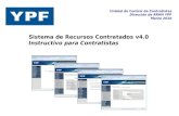 Sistema de Recursos Contratados v4.0 Instructivo para Contratistas Unidad de Control de Contratistas Dirección de RRHH YPF Marzo 2010.
