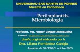 Periimplantitis Microbiología Angel Vargas Mosqueira Profesor. Mg. Angel Vargas Mosqueira E-mail: angelvargas40@hotmail.comangelvargas40@hotmail.com diseño.