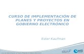 CURSO DE IMPLEMENTACIÓN DE PLANES Y PROYECTOS EN GOBIERNO ELECTRÓNICO Ester Kaufman.