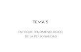 TEMA 5 ENFOQUE FENOMENOLOGICO DE LA PERSONALIDAD.