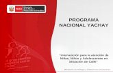 PROGRAMA NACIONAL YACHAY “ Intervención para la atención de Niñas, Niños y Adolescentes en Situación de Calle”